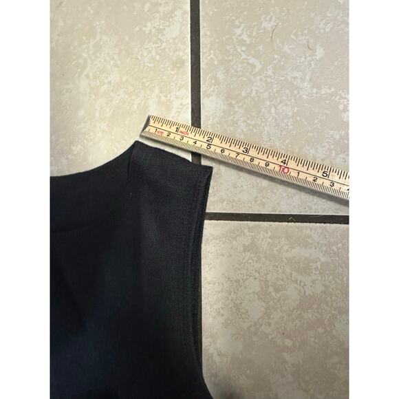 Talbots Women Dress Black 14P Petite A Line Sleeveless Irish Linen Sheath Resort - Picture 7 of 10